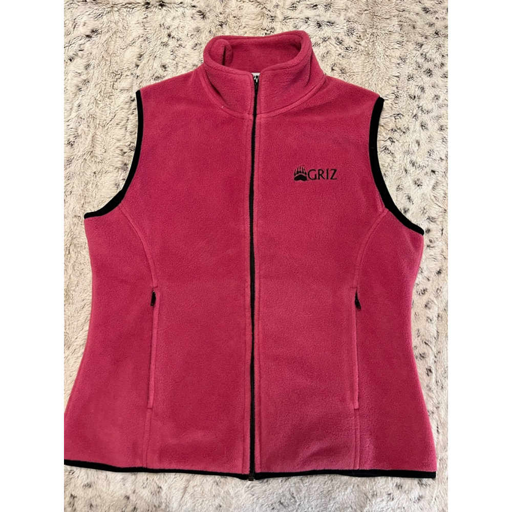 University of Montana Grizzlies Port Authority Fleece Vest Womens Size XL EUC